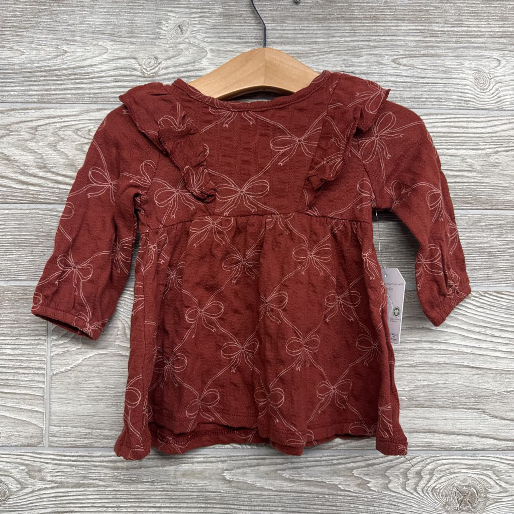 NEW LS Dress Bows & Ruffles 6M