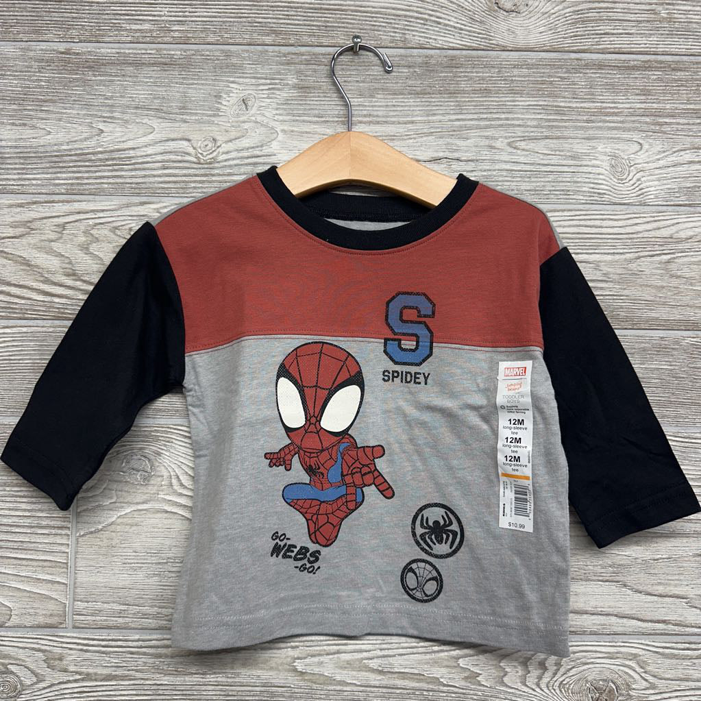 NEW LS Shirt Spider-man 12M