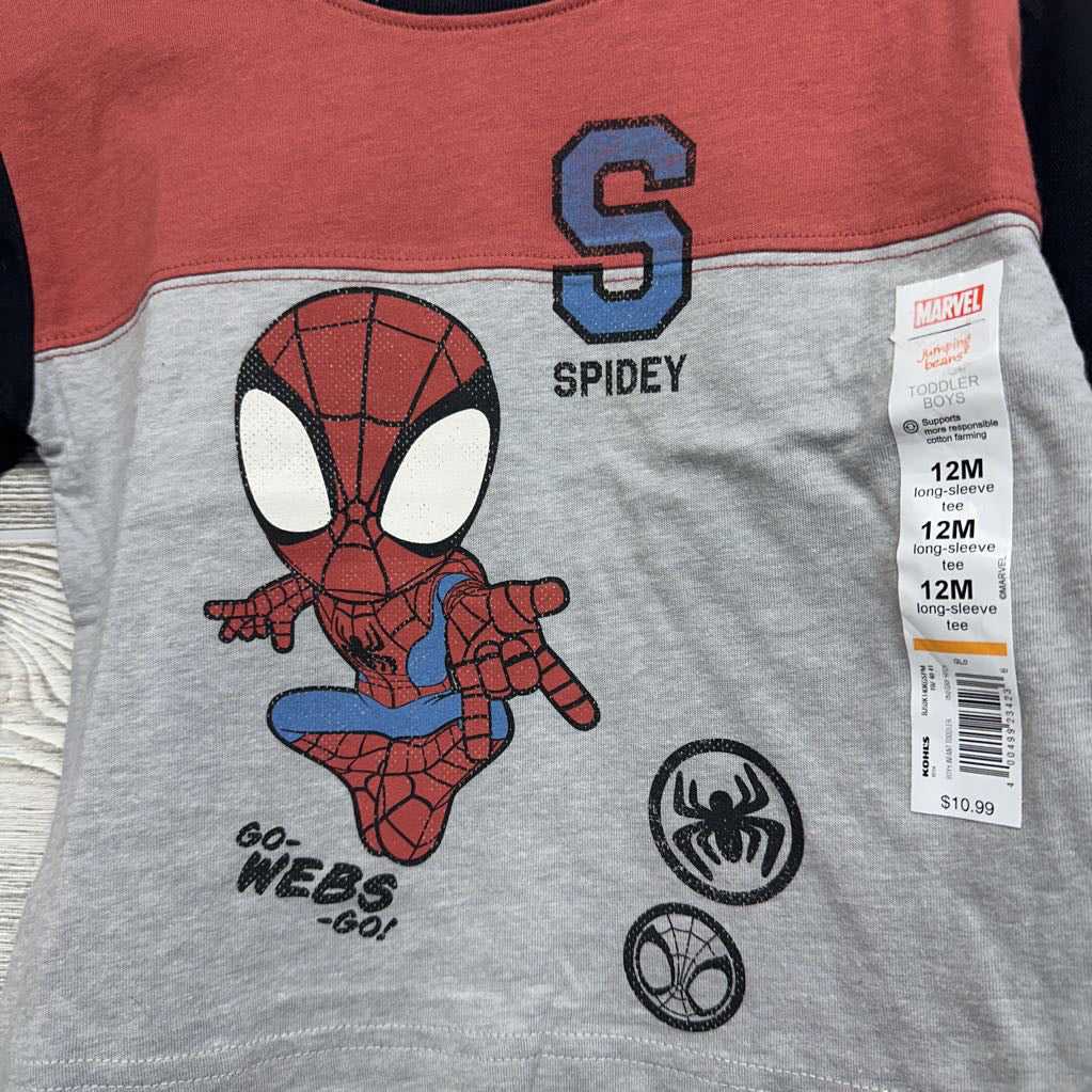 NEW LS Shirt Spider-man 12M