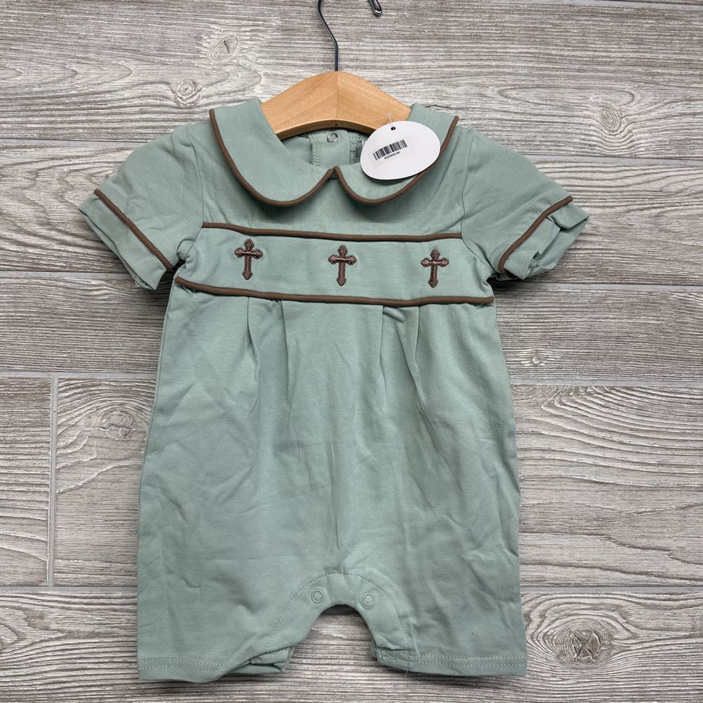NEW Christening Romper Crosses 9M