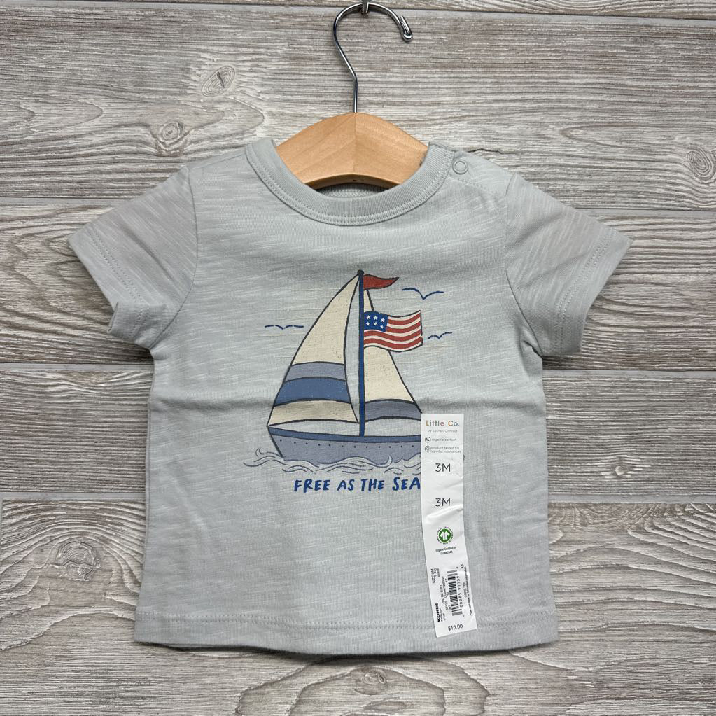 NEW Shirt Sailboat Free At The Sea 3M