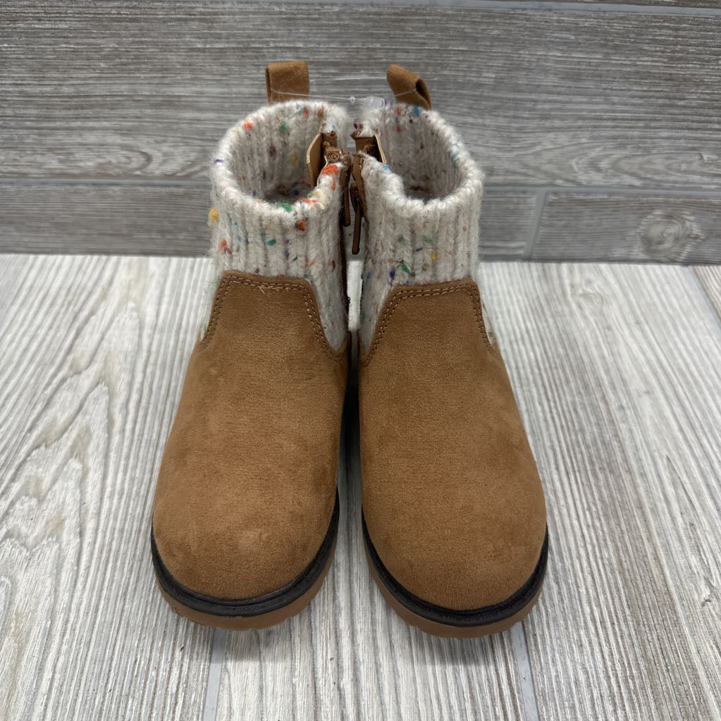 Side Zip Sweater Boots 7c