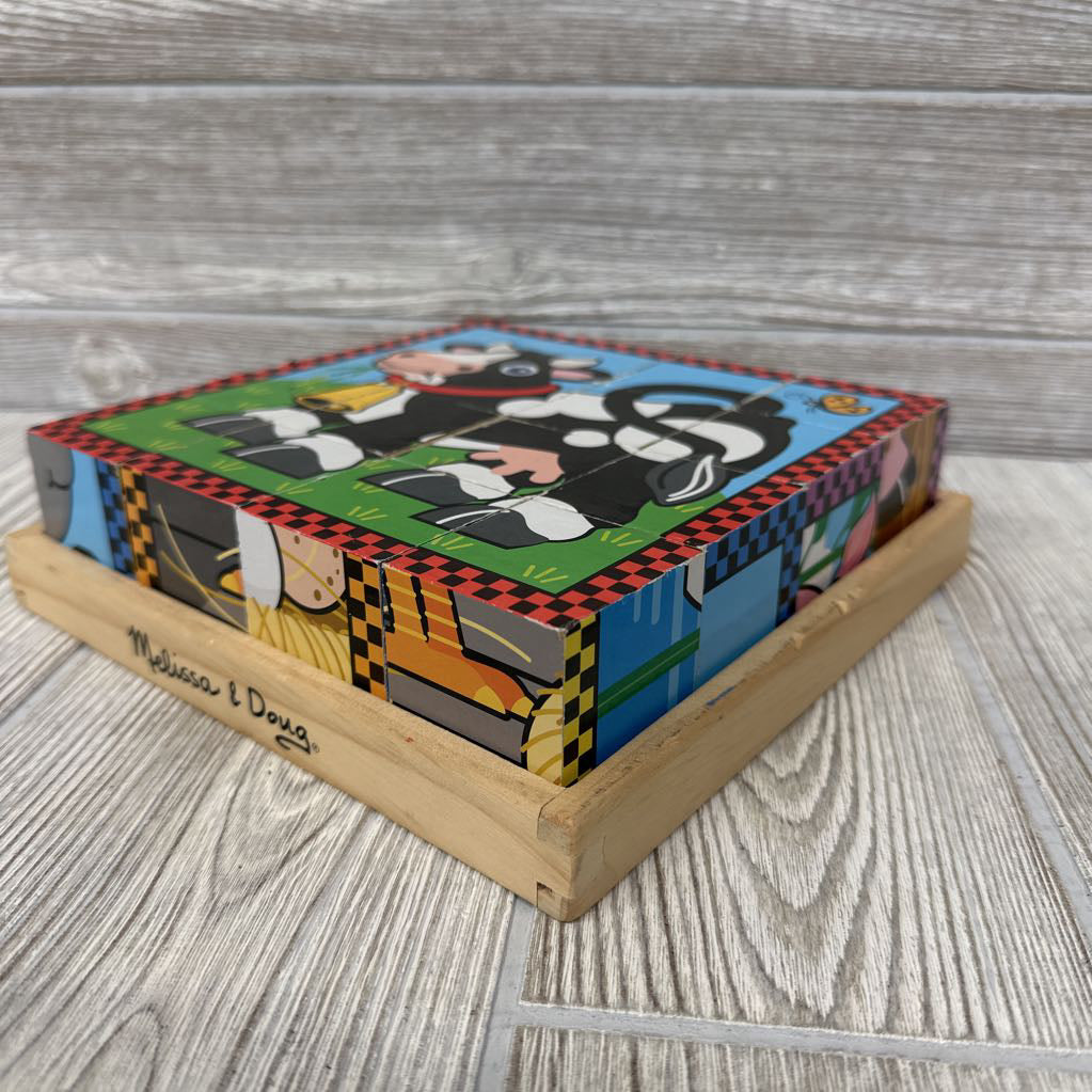 Wooden Cube Puzzle Farm