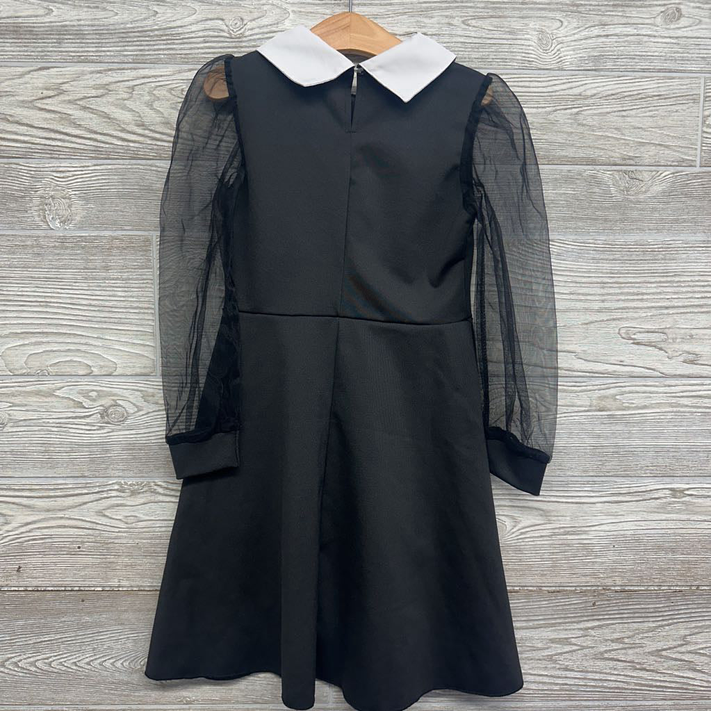 Tulle Sleeve Dress W/ Collar & Pearls 8