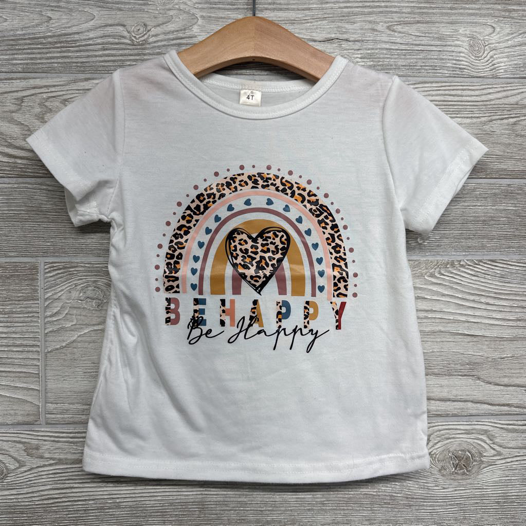 Shirt Be Happy Rainbow 4t