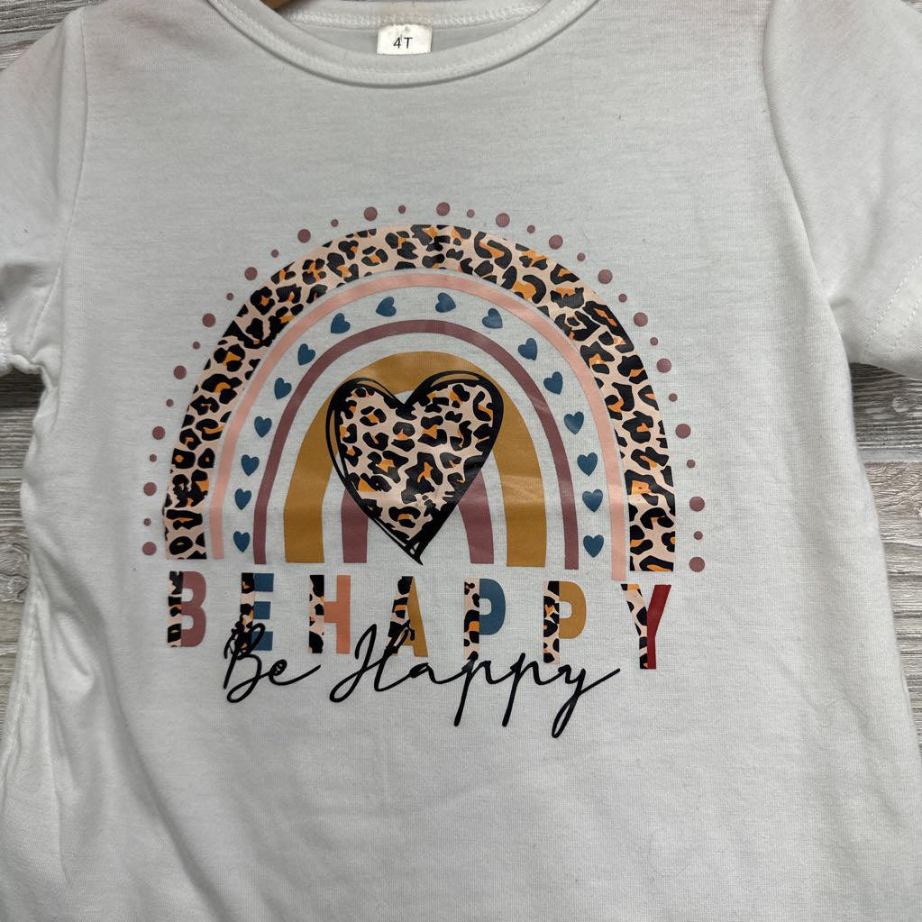Shirt Be Happy Rainbow 4t