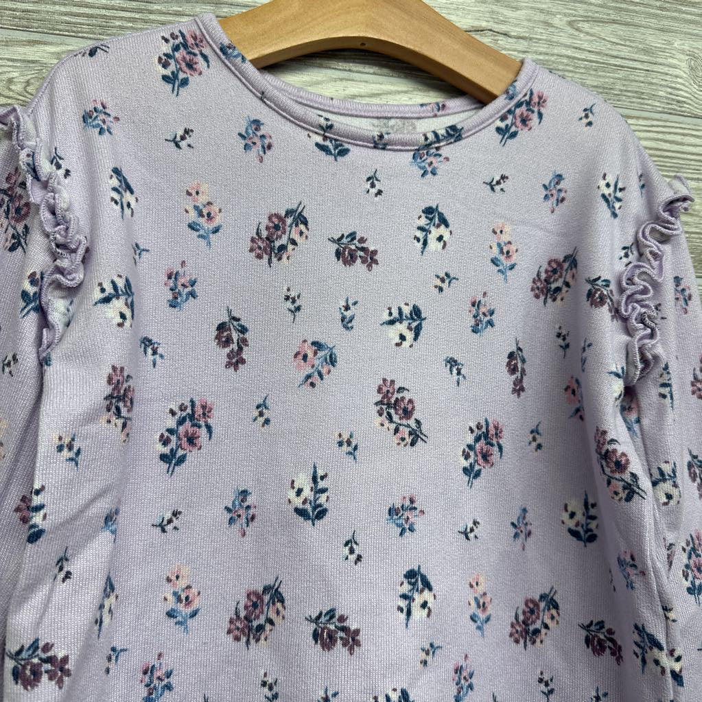 Lite Sweater Shirt Flowers Ruffle Shoulder 5