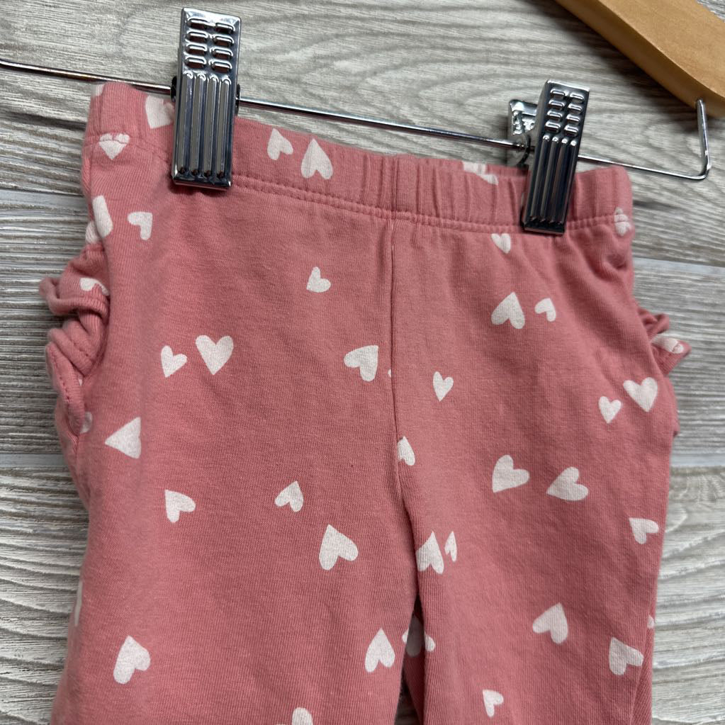 Ruffle Butt Leggings Hearts 3-6M