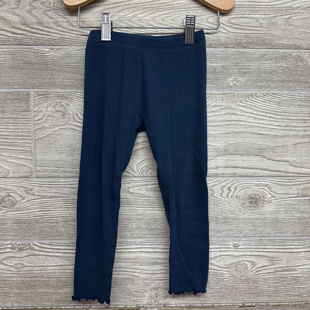 Ribbed Leggings Lettuce Trim 3t