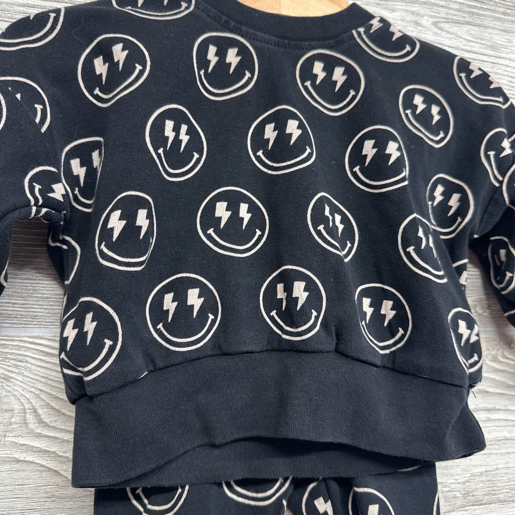 Crewneck & Jogger Smiley Faces 3-6M
