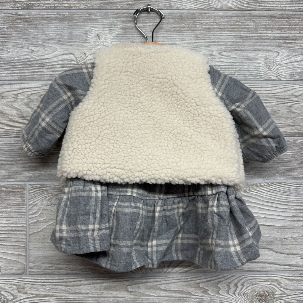 Dress, Bloomers & Sherpa Vest 3M