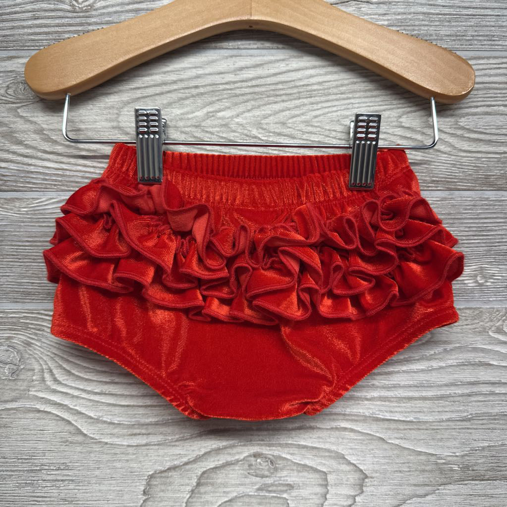 Crushed Velvet Ruffle Butt Shorts 3-6M