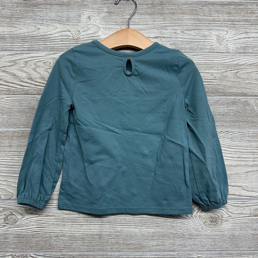 LS Shirt Sequins Flowers 4t