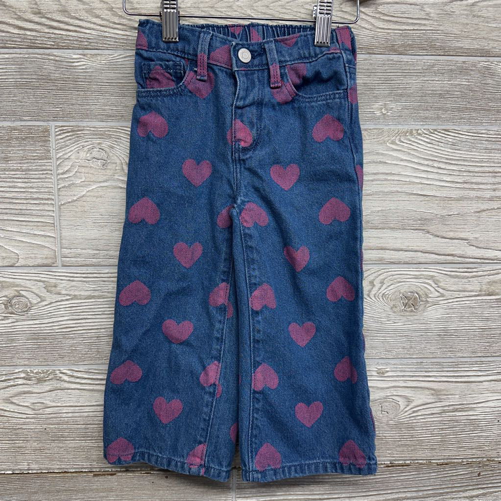 Wide Leg Jeans Hearts 2T