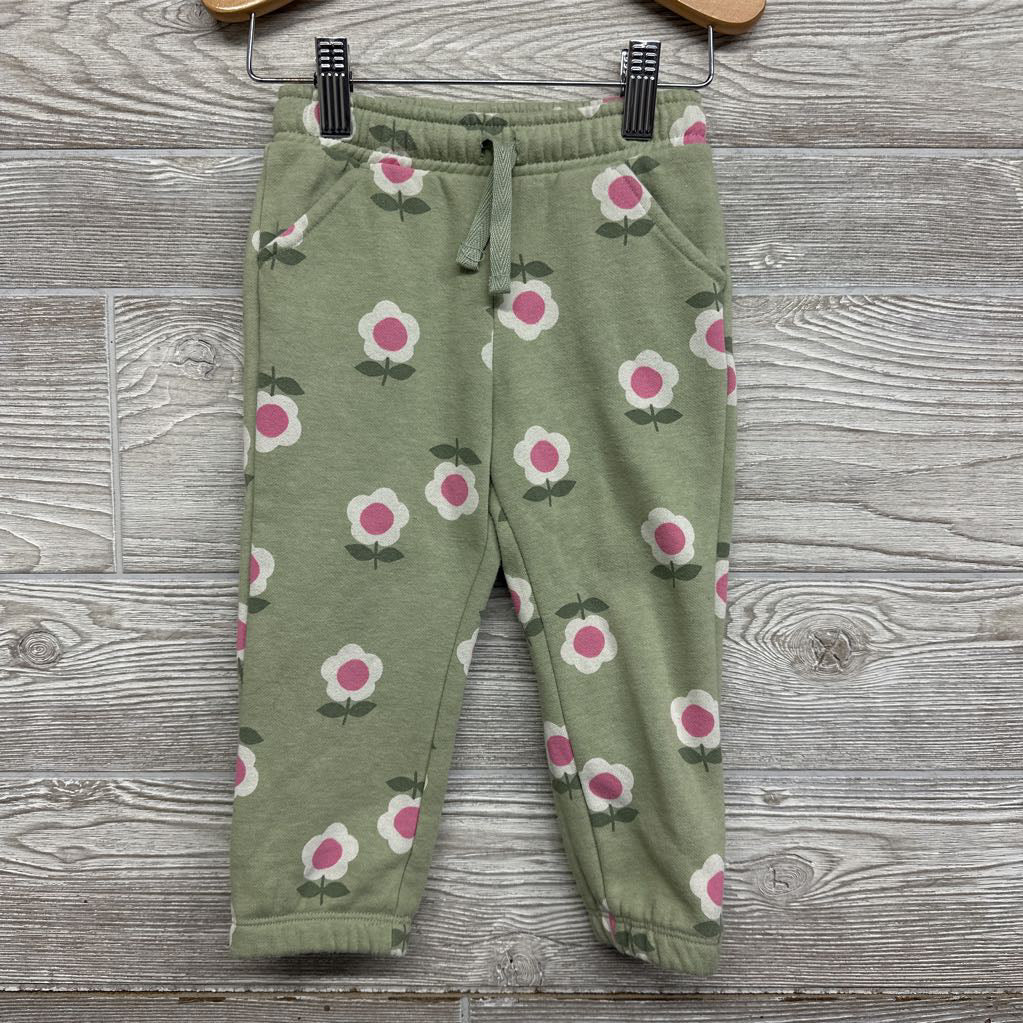 Drawstring Jogger Sweatpants Flowers 2T