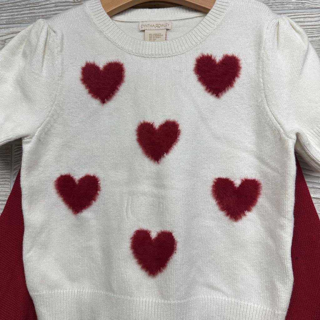 SS Sweater Hearts & Knit Skirt 10-12