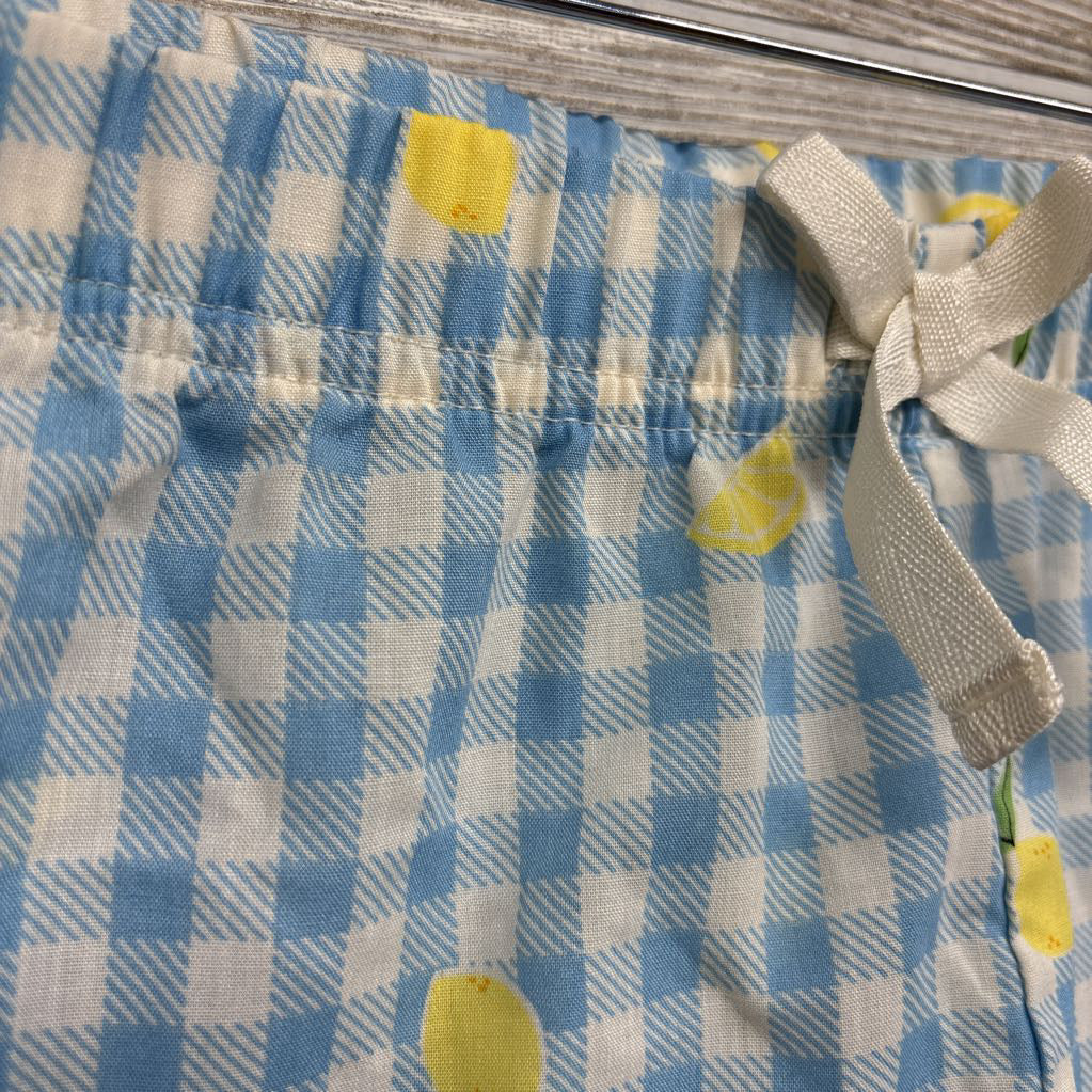 PJ Shorts Gingham Lemons 6-7