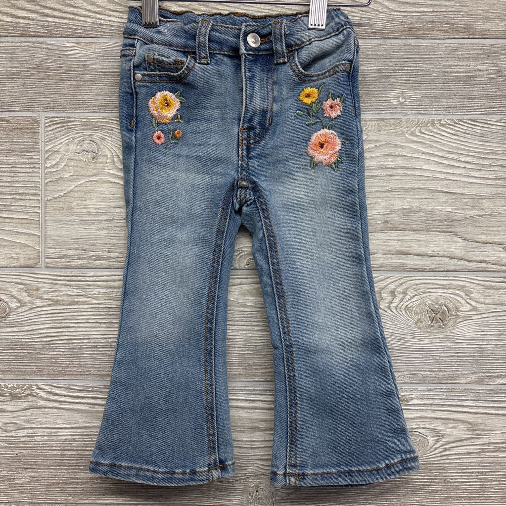 Flare Jeans Embroidered Flowers 2T