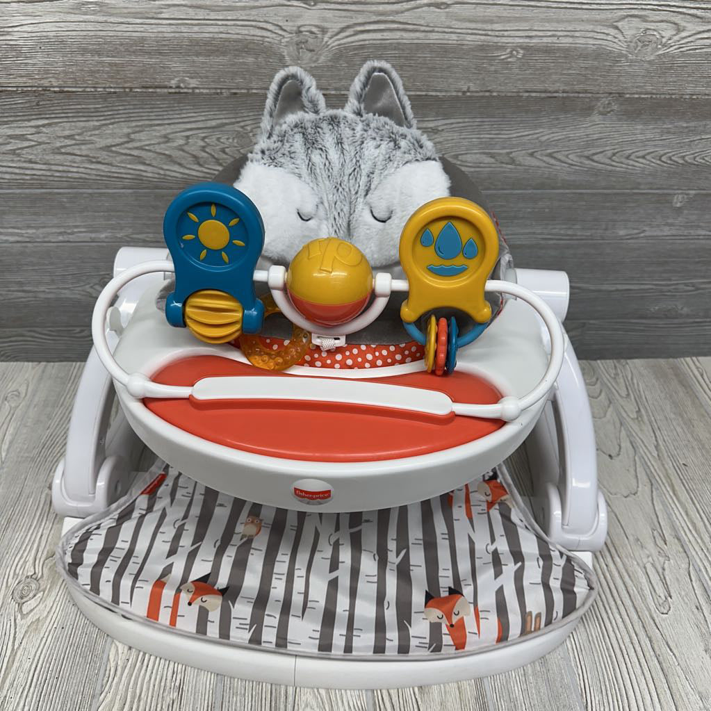 Peekaboo Fox Sit Me Up Floor Seat W/ Tray & Toy