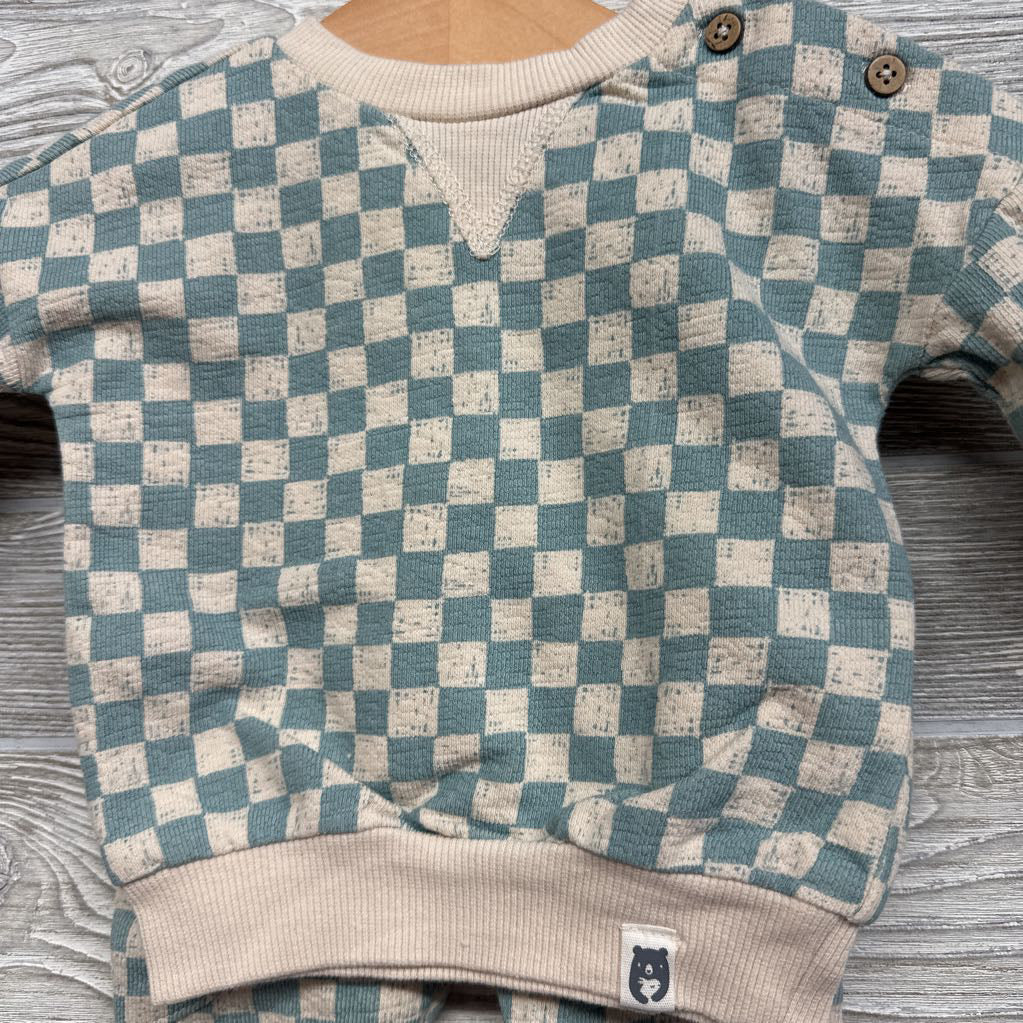 French Terry Crewneck & Joggers Checker 0-3M