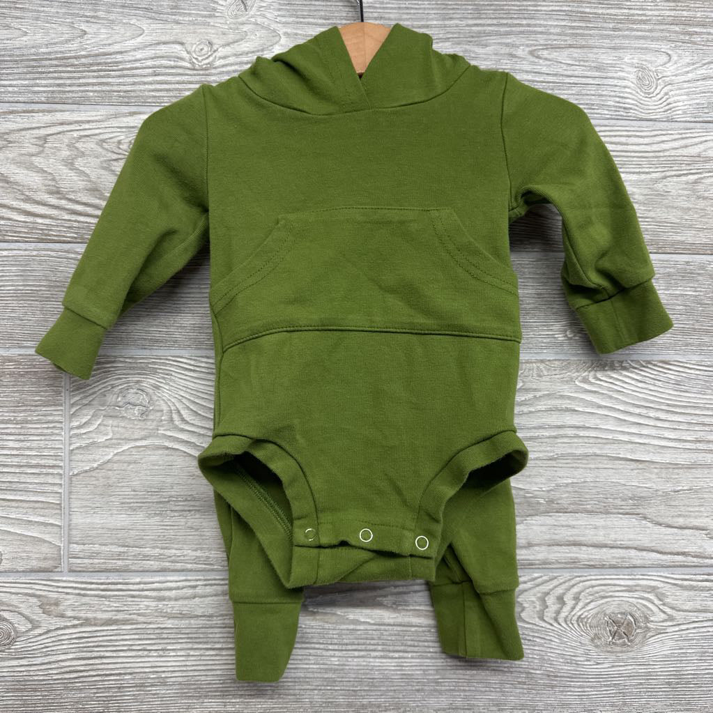 Hoodie Bodysuit & Harem Joggers Lounge Set 6M