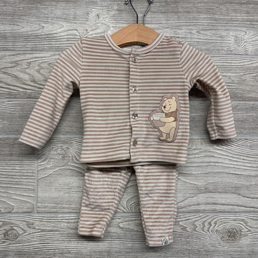 LS Plush Button Up Shirt & Pants W/ Hat Stripes 0-3M