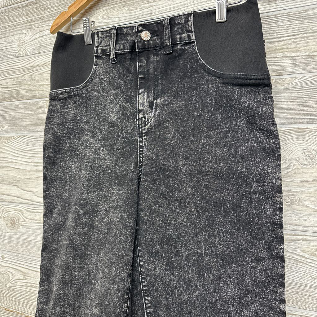 Side Panel Straight Acid Washed Jeans Small
