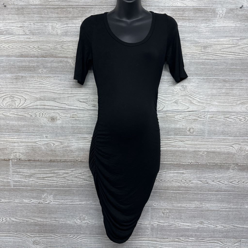 Rouched Bodycon Dress Solid Small