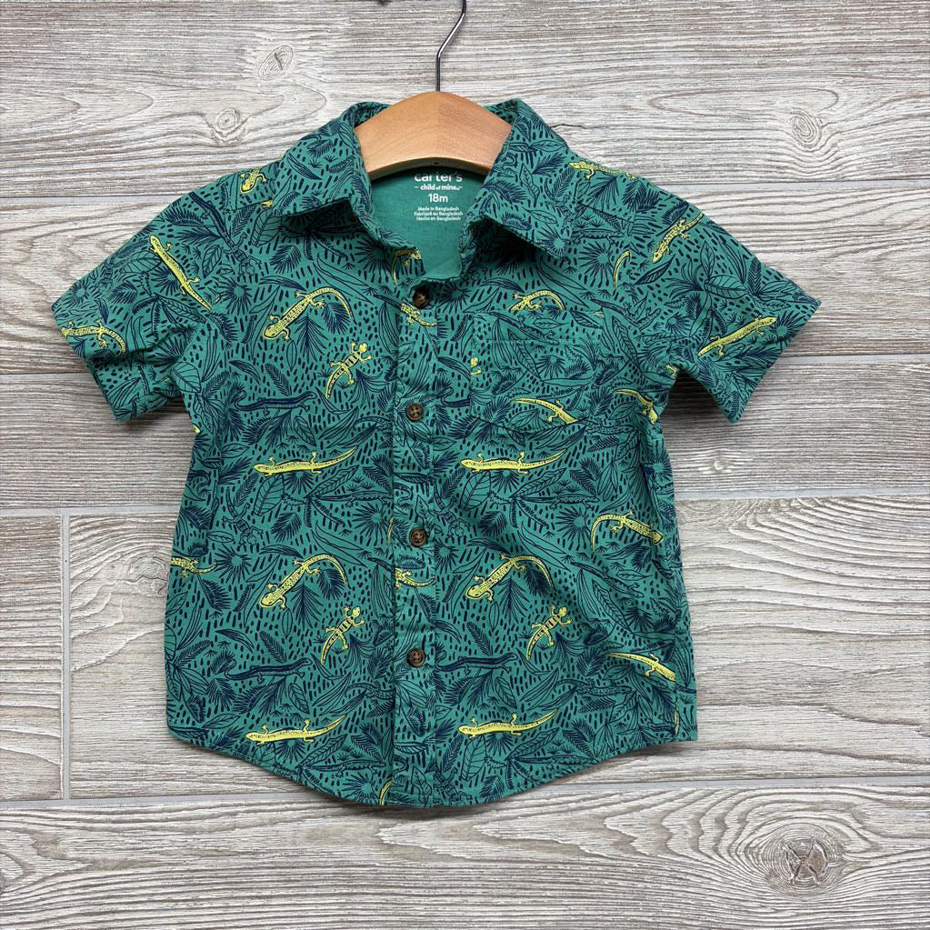 SS Button Up Shirt Lizzards 18M