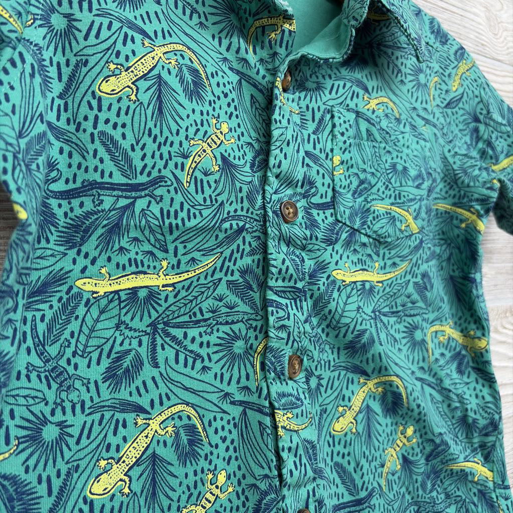 SS Button Up Shirt Lizzards 18M