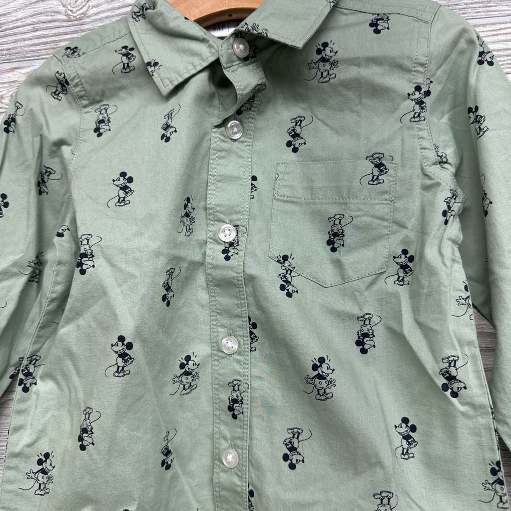 NEW Button Up Shirt Mickey Mouse 2t