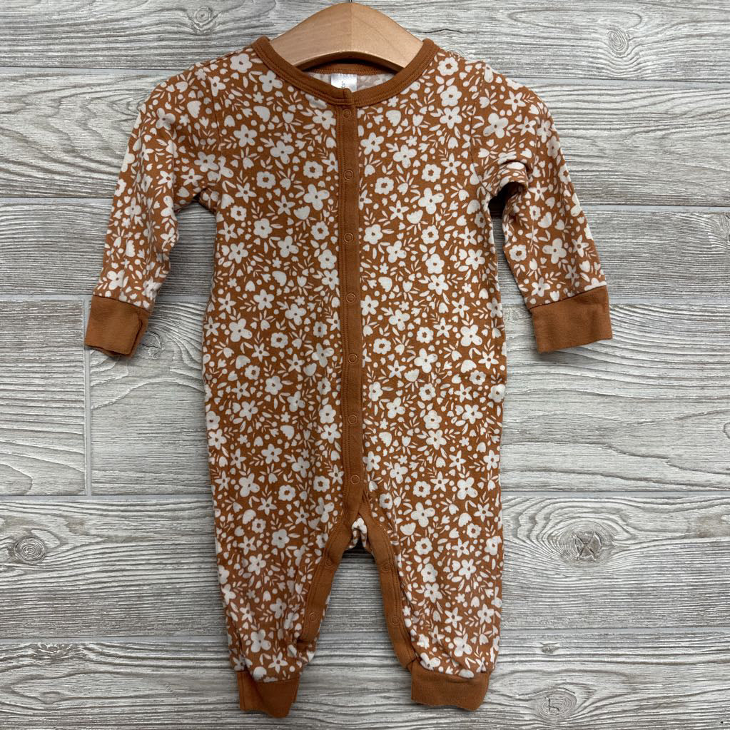 LS Snap Outfit Flowers 6-9M