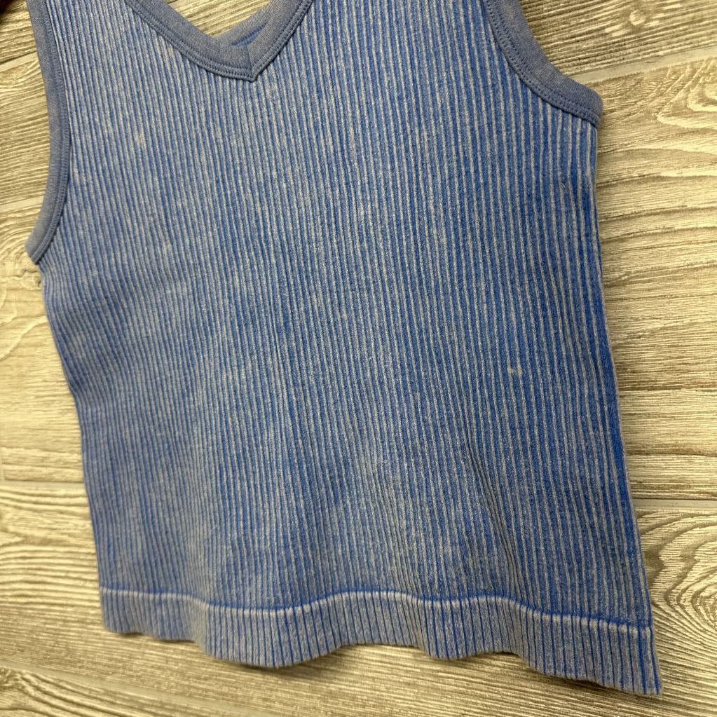 Weathered Ribbed Crop Tank 10-12