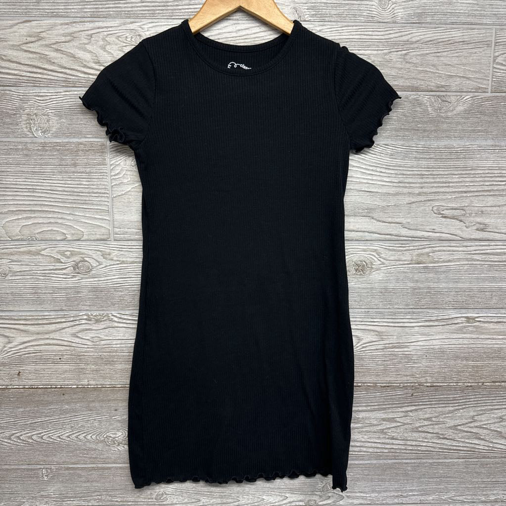 Ribbed Lettuce Trim Dress 10-12