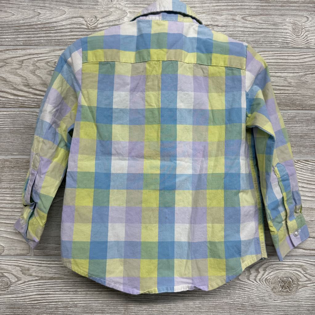 Button Up Gingham Shirt 2t