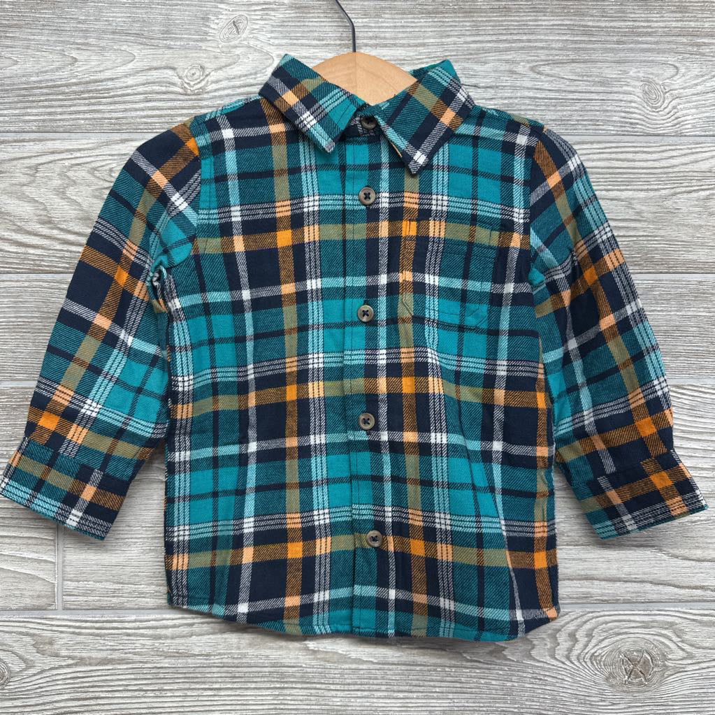 Nw/oT LS Plaid Button Up Shirt 18M
