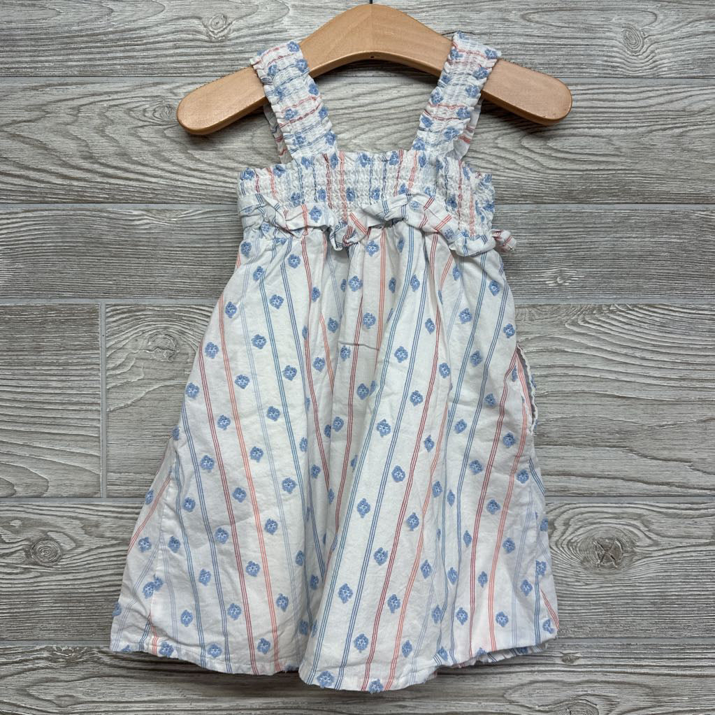 Tank Smocked Dress Stripes 2T