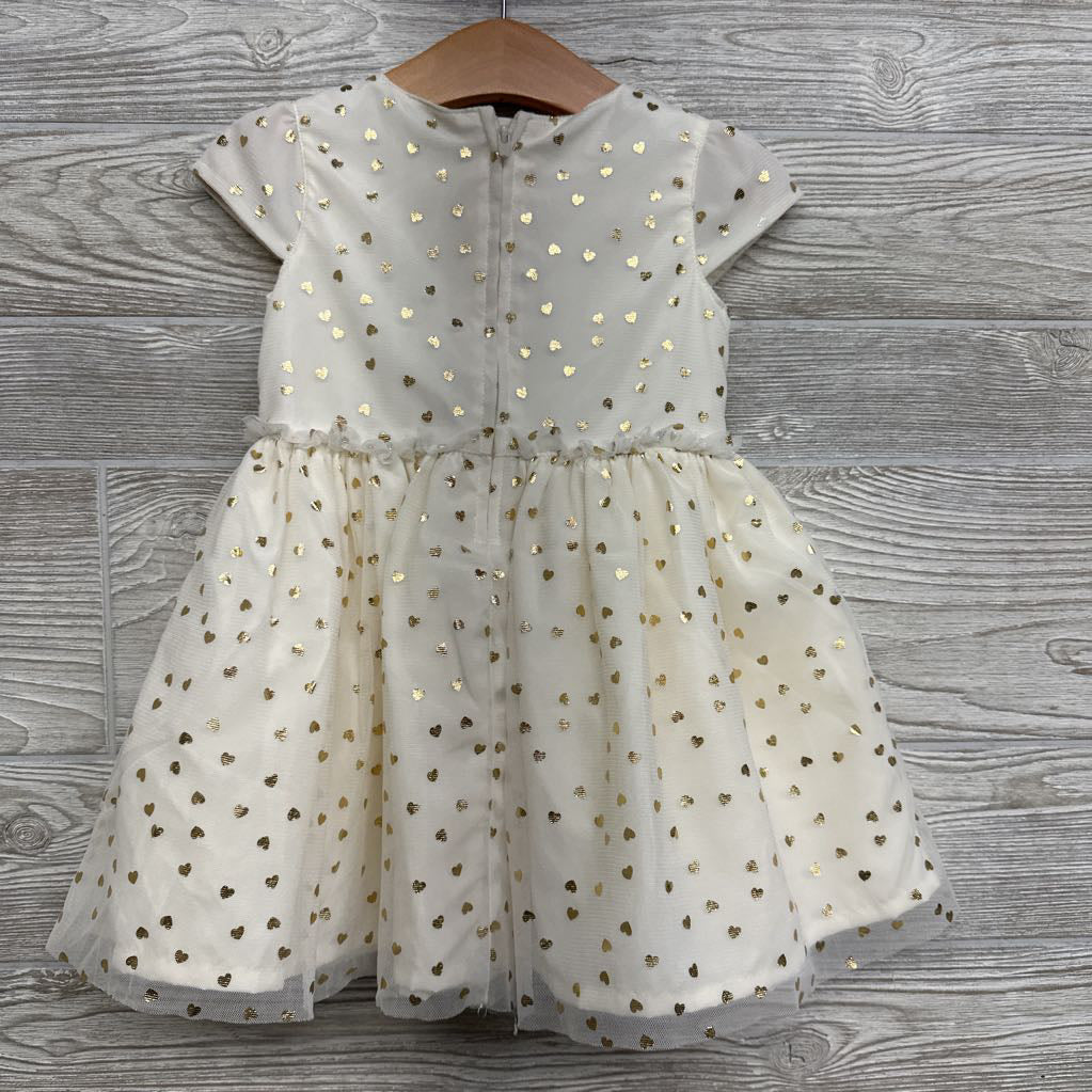 Tulle Dress Metallic Hearts 18M