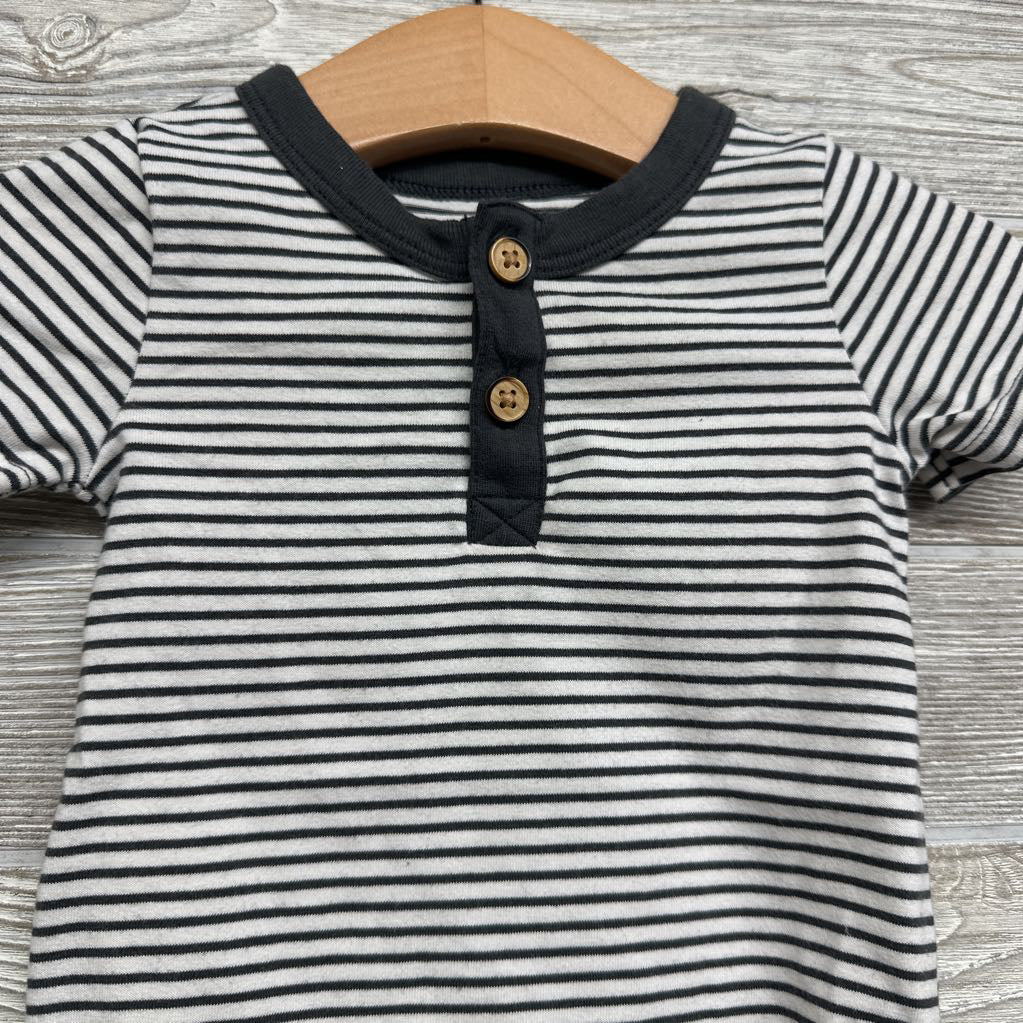 Henley Bodysuit Stripes 6-9M