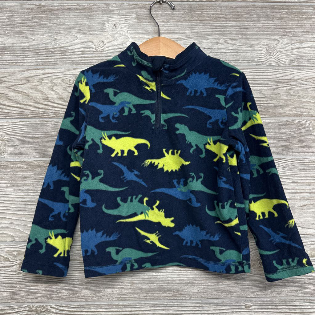 1/4 Zip Fleece Pullover Dinosaurs 5t