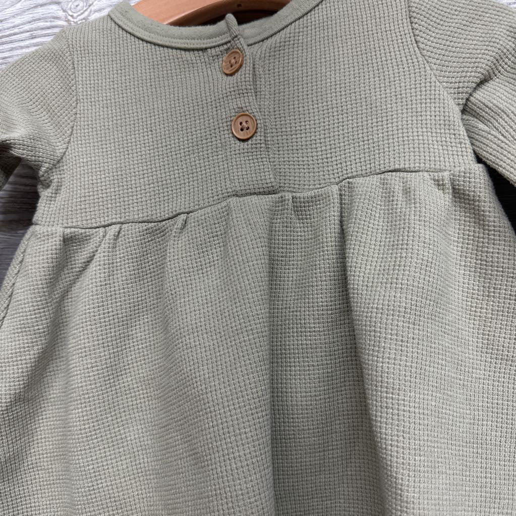 Waffle Knit Dress & Bloomers 12M