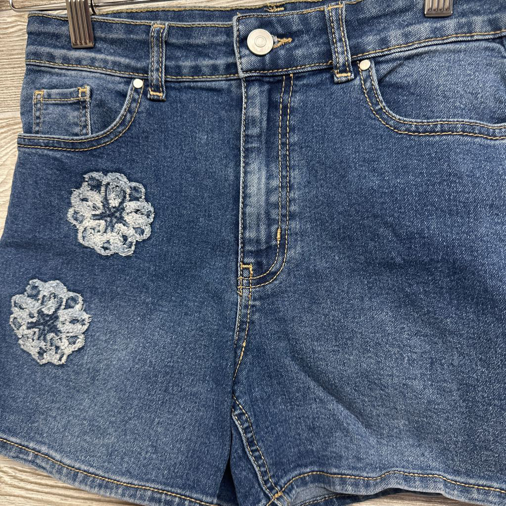 Denim Shorts Flowers 12