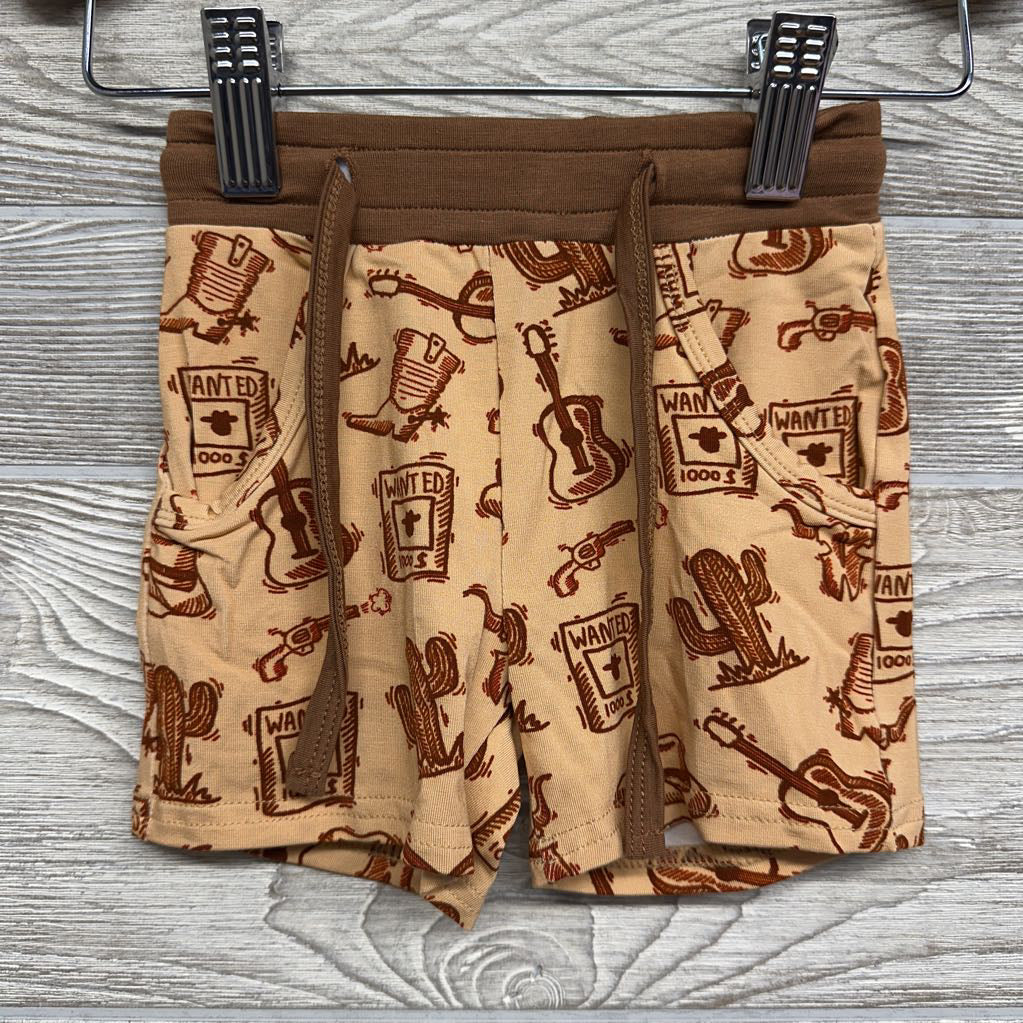 NEW Bamboo Shirt & Shorts Wanted Western 12-18M