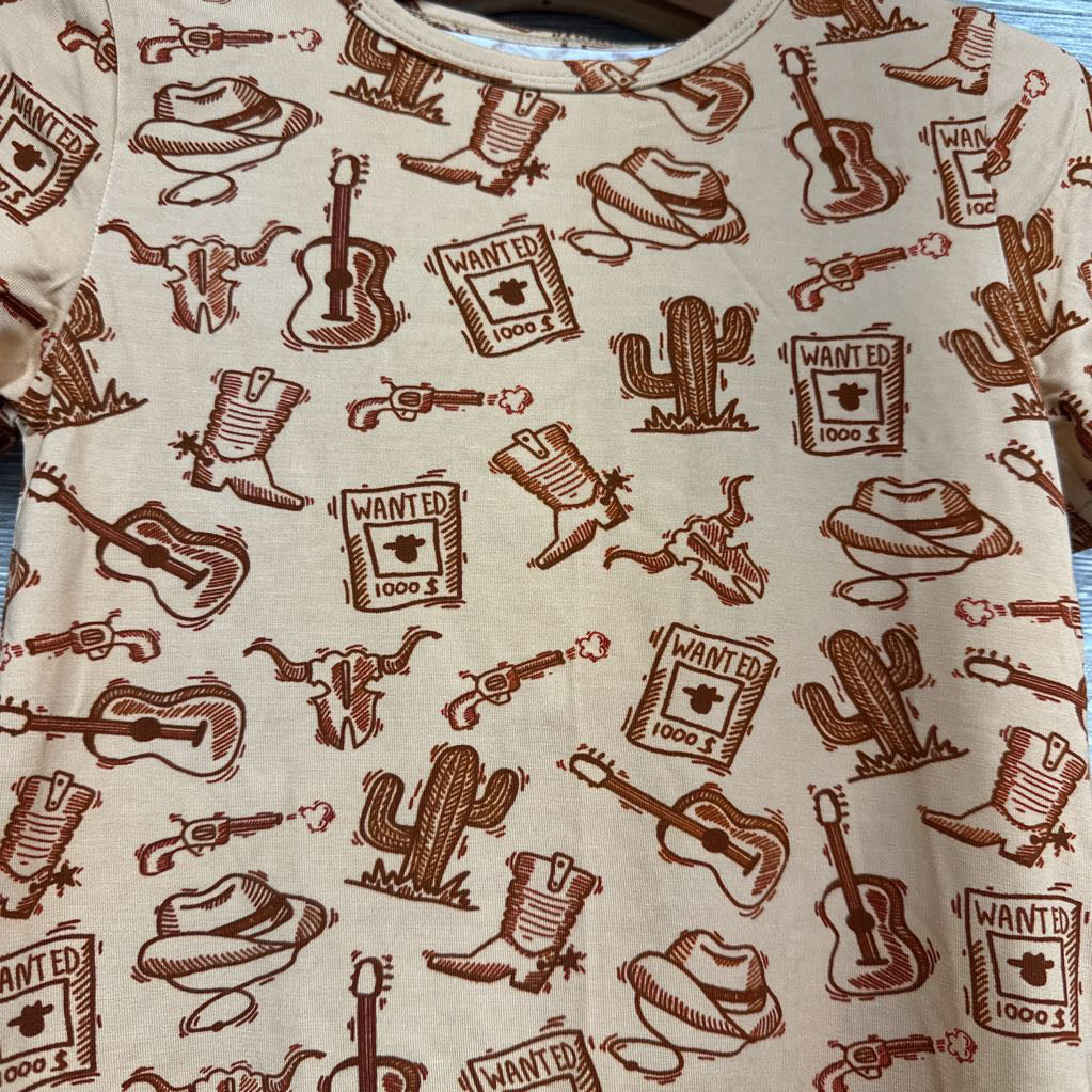 NEW Bamboo Shirt & Shorts Wanted Western 4T