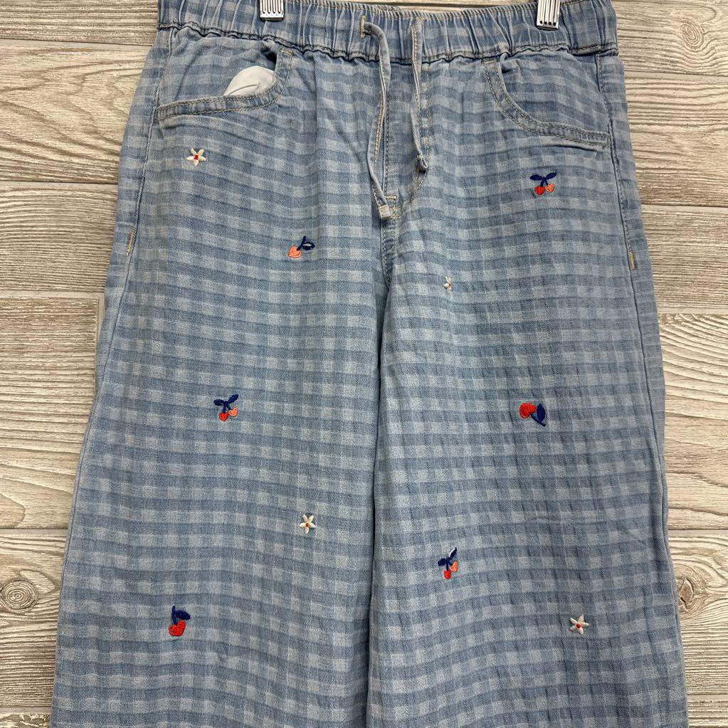 Gingham Wide Jeans Cherries & Stars 10-12