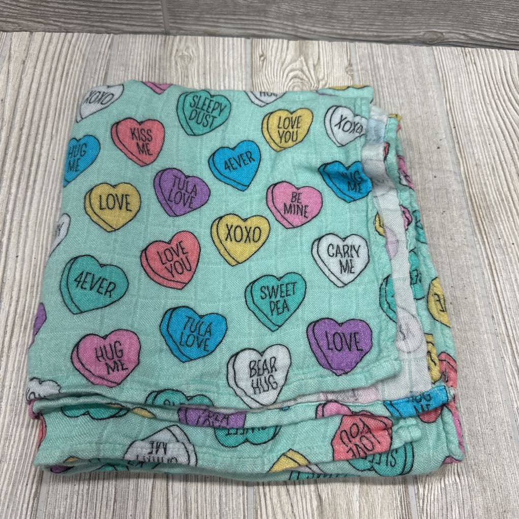 Candy Hearts Bamboo Blanket