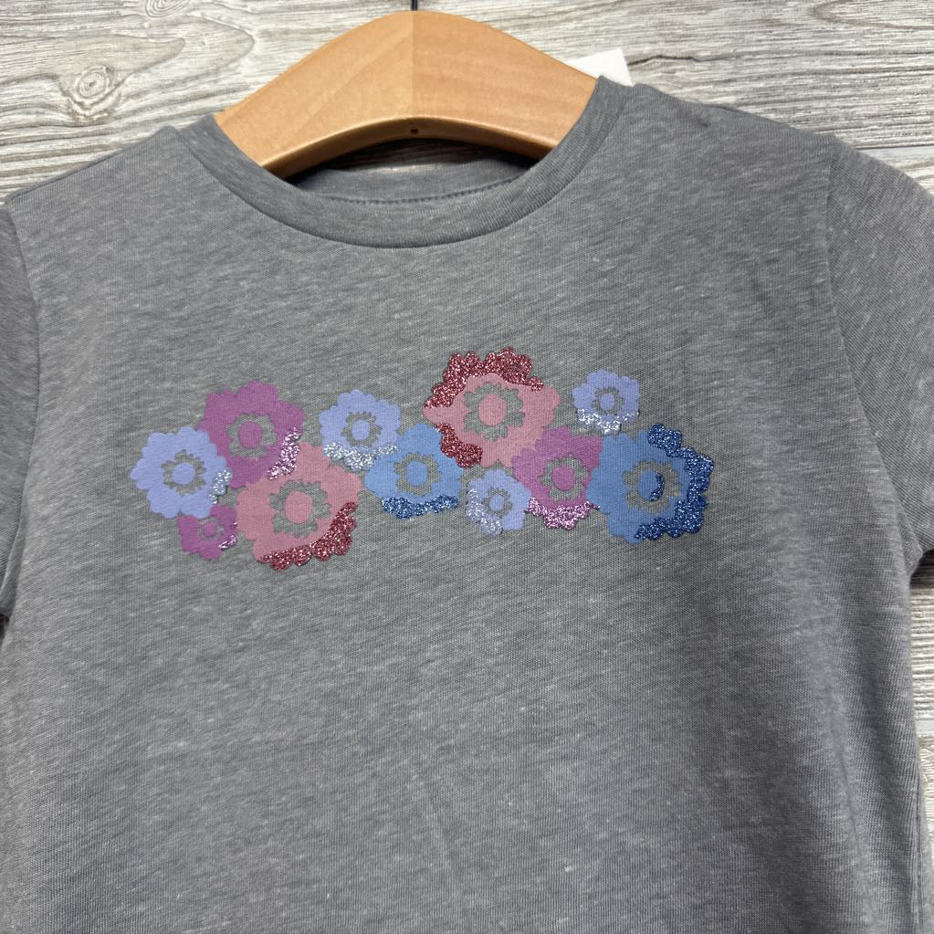 NEW Shirt Glitter Flowers 2-3