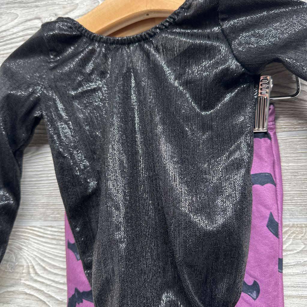 Glitter Bodysuit W/ Flare Pants Bats 0-3M