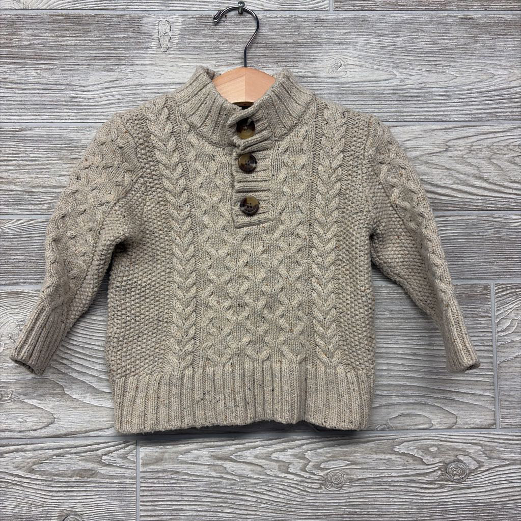 Cable Knit Henley Sweater 18M