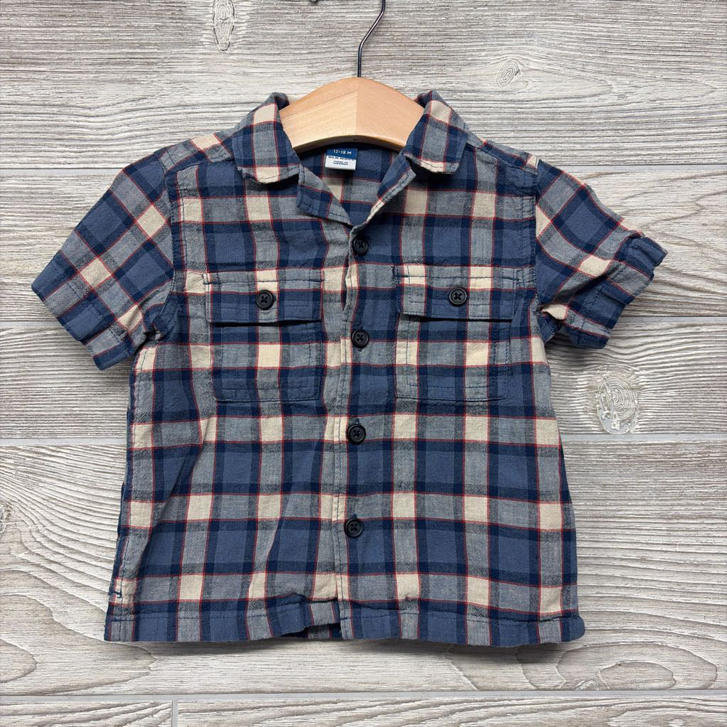 Workwear Plaid Button Up Shirt 12-18M